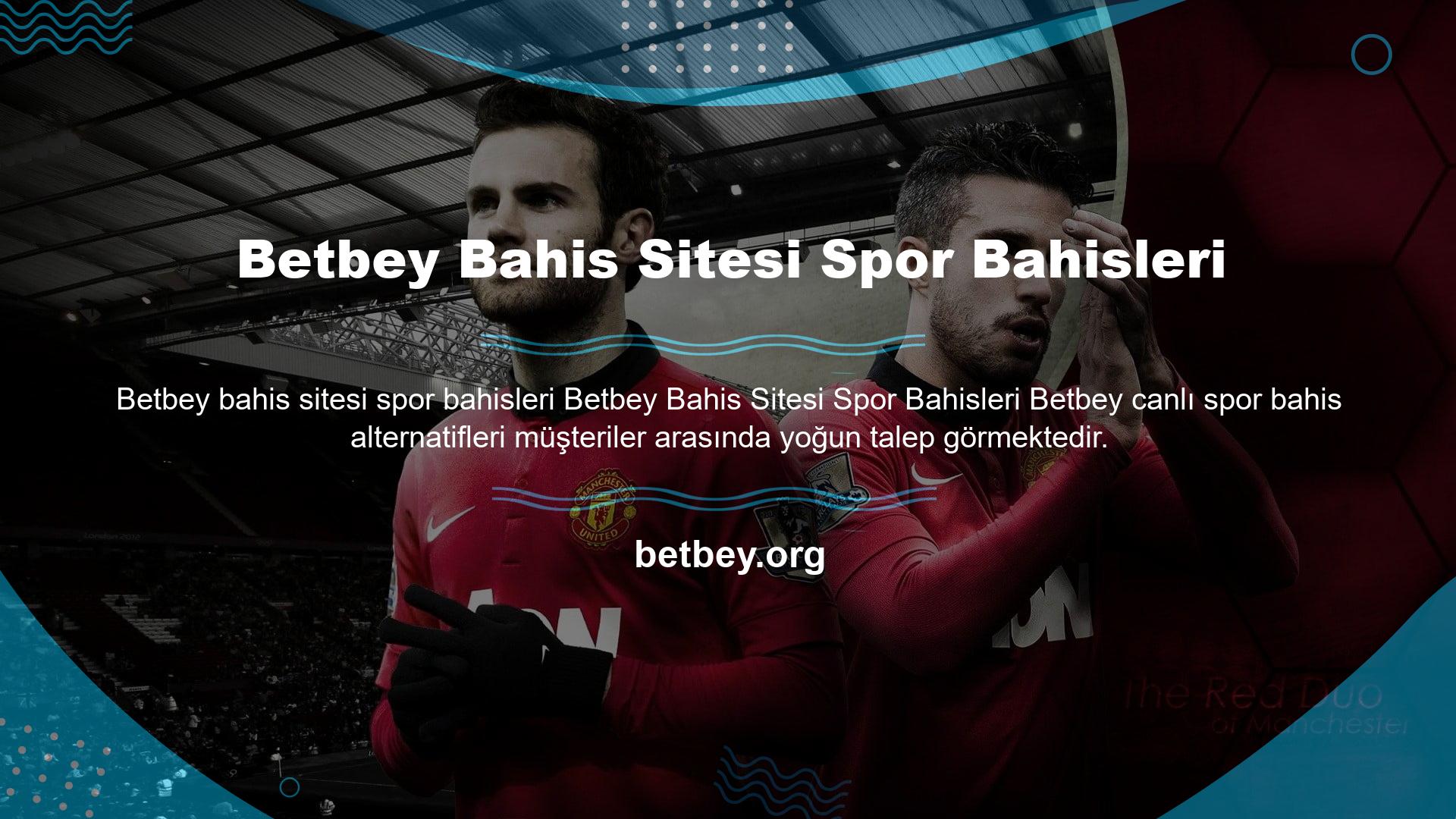 Betbey online bahis sitesinde futbol, ​​basketbol, ​​voleybol gibi tanınmış sporların yanı sıra Türkiye'de yurt dışına açılmaya devam eden canlı bahis siteleri arasında misafirleri için en geniş bahis yelpazesini yayınlayan ofislerden biridir